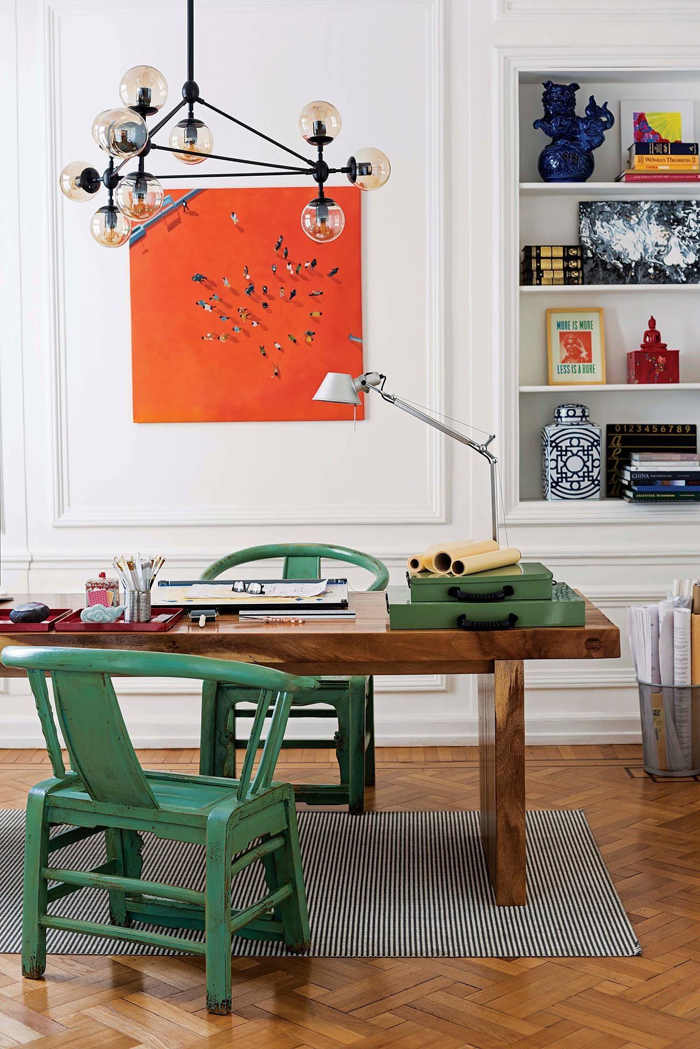 The dining table was rescued from a retail store that went out of business  in Austin, Texas