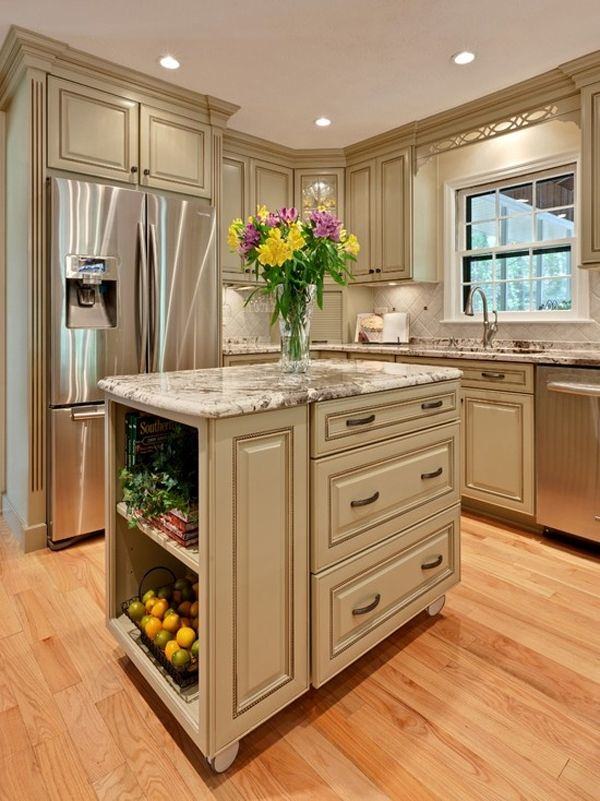 Perfect way to create a visually airy, small kitchen [Design: The Woodshop of