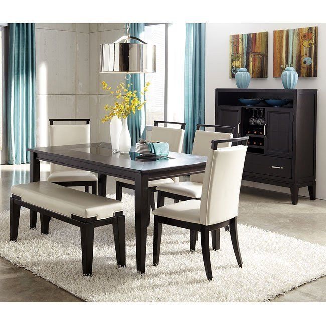 Audberry Gray Rectangular Extendable Counter Height Dining Room Set Media Gallery 1